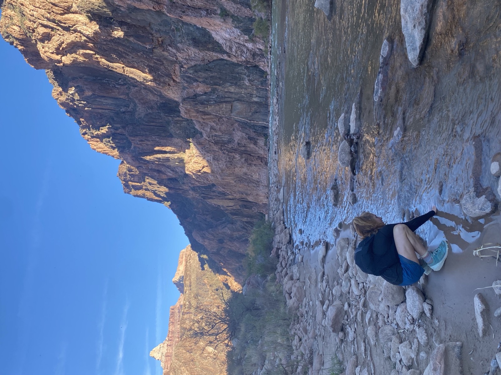 Water break at the river